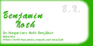 benjamin noth business card