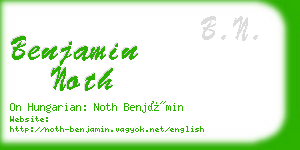 benjamin noth business card